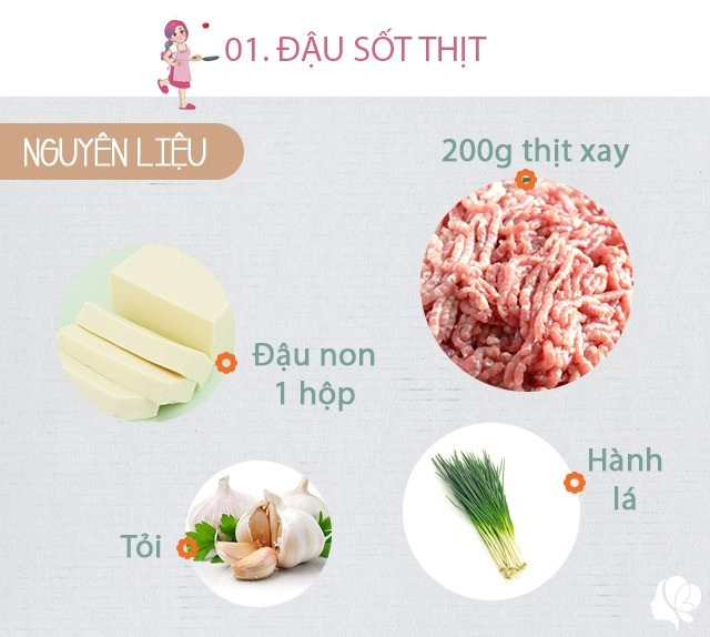 Hôm nay nấu gì cơm tối 3 món giản dị dễ ăn