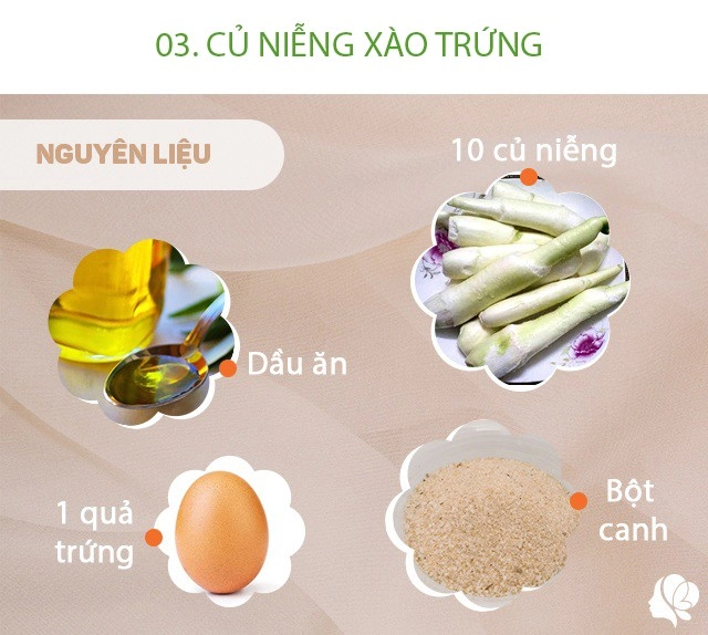 Hôm nay nấu gì thực đơn 3 món dễ nấu món cuối là đặc sản một vùng tranh thủ ăn không hết mùa