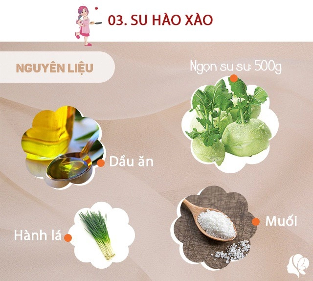 Hôm nay nấu gì thực đơn 3 món ngon dễ nấu cho bữa tối ấm áp