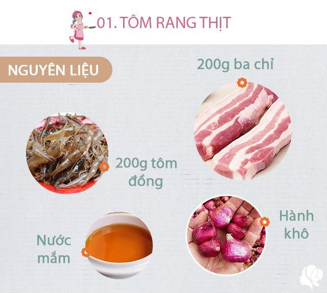 Hôm nay nấu gì thực đơn cơm tối 3 món dễ nấu mà ngon