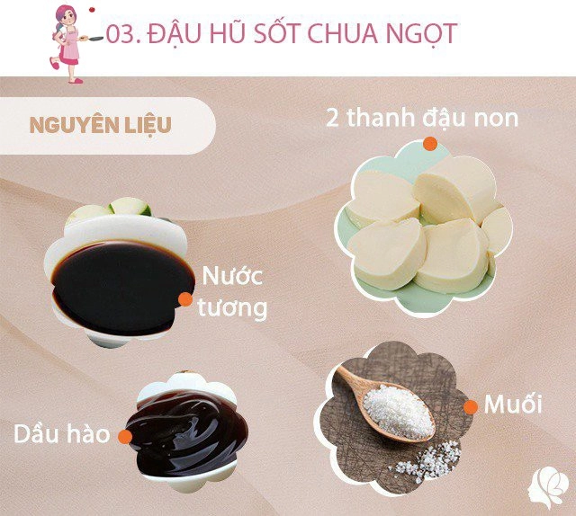 Hôm nay nấu gì thực đơn cơm tối 3 món dễ nấu mà ngon