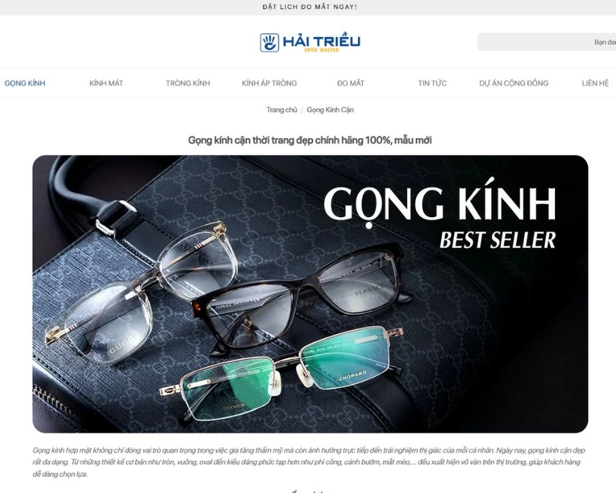 Kính hải triều - web bán mắt kính chính hãng uy tín tại việt nam