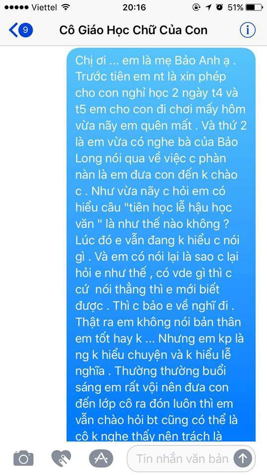 Mẹ 9x hoang mang chuyện cô giáo bắt con nghỉ học vì mẹ con không chào cô