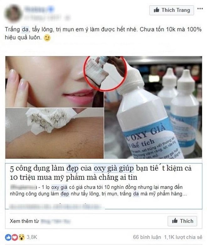 Truyền miệng bí quyết làm đẹp từ oxy già chị em có biết đây là sát thủ của làn da