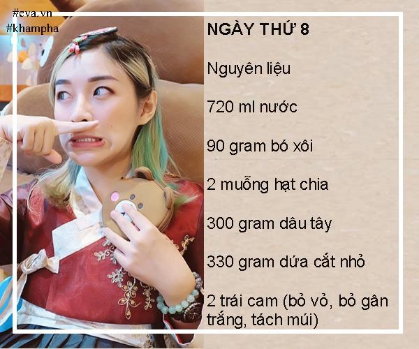 Từng khổ sở vì cân nặng mina liêu áp dụng thực đơn giải khát giảm 4 kg trong 12 ngày