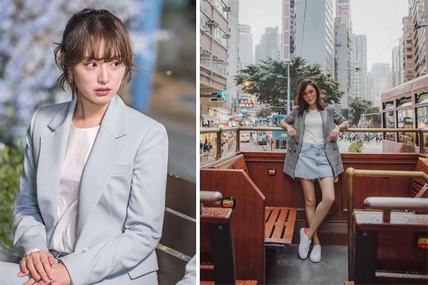 Áo len không được áo cộc không xong nhất định diện áo blazer theo 2 combo này ngày trở gió