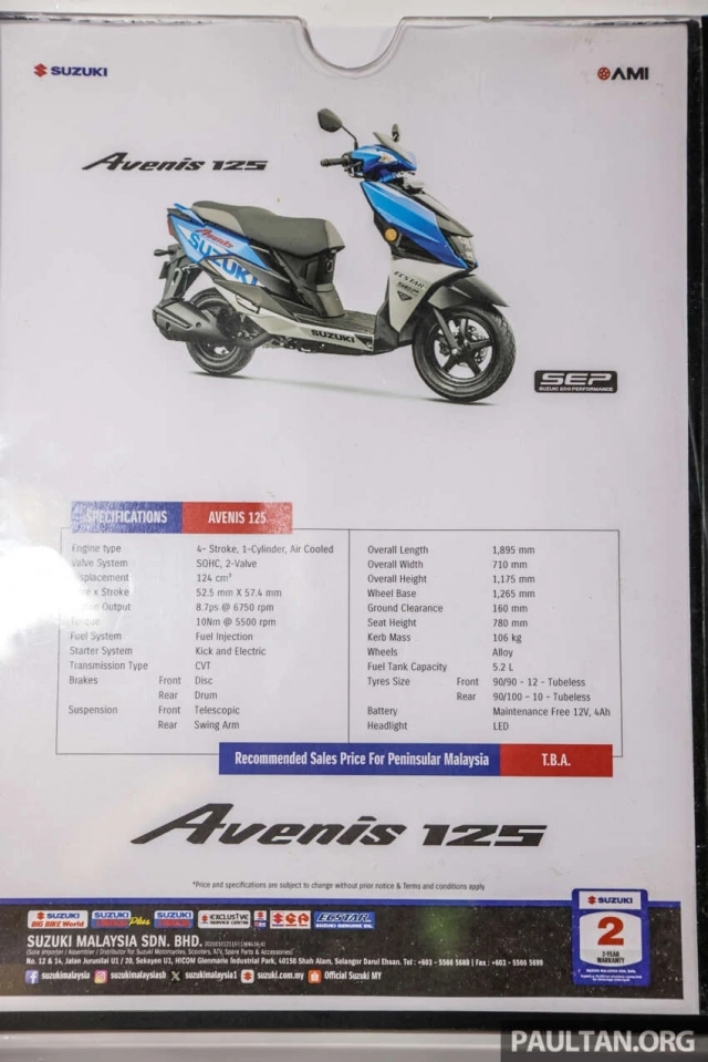 Avenis 2023 khoác lên mình bộ áo rực rỡ khẳng định chất riêng của suzuki