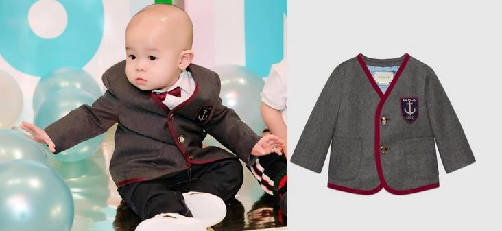 Huyền baby nổi tiếng sang chảnh bảo sao quý tử khi nào cũng diện áo hơn chục triệu đồng