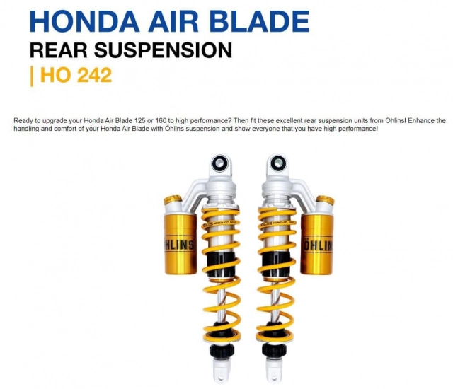 Mã phuộc mới của ohlins dành cho tay ga phổ thông đã cập bến việt nam