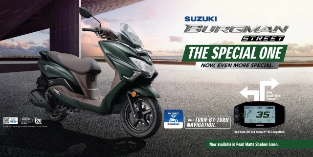 Suzuki burgman street 2024 được cải tiến hệ thống phanh mới an toàn hơn