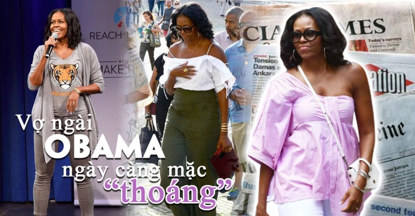 Từ ngày làm thường dân phu nhân cựu tổng thống obama ngày càng mặc thoáng