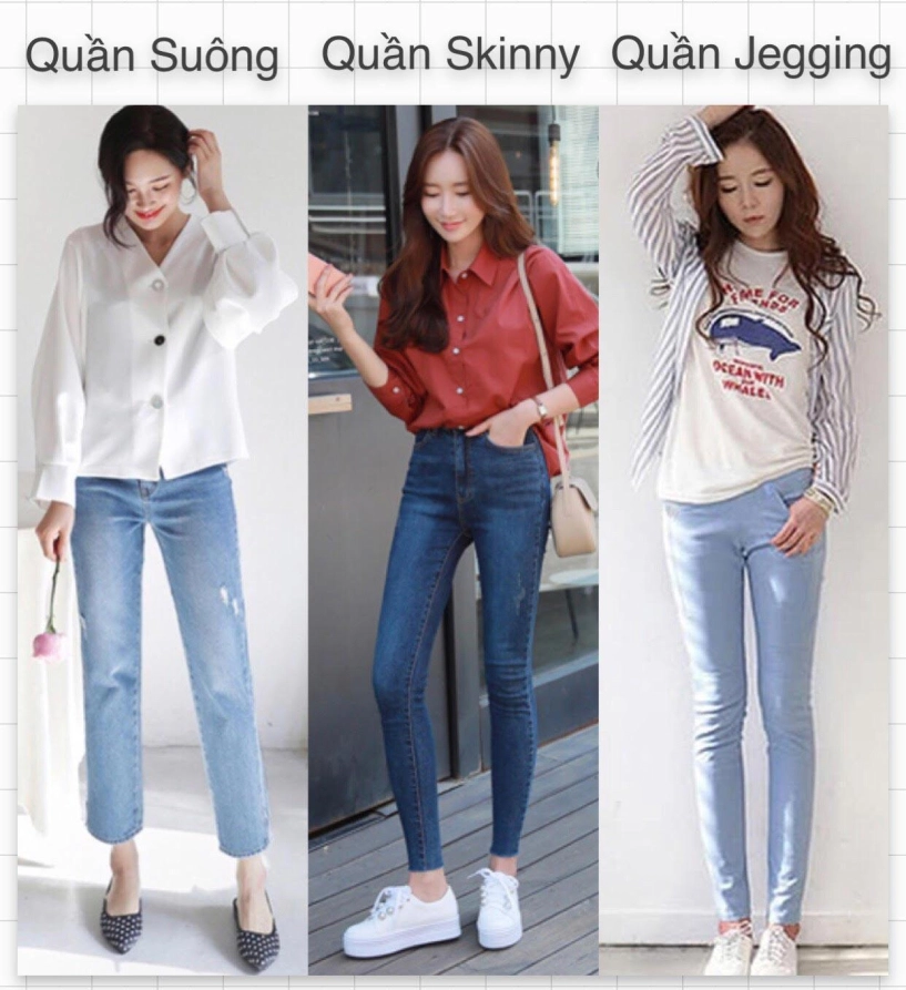 Tuyệt chiêu ít người biết khi chọn quần jeans giúp đùi to bụng mỡ chân cong cũng giấu được