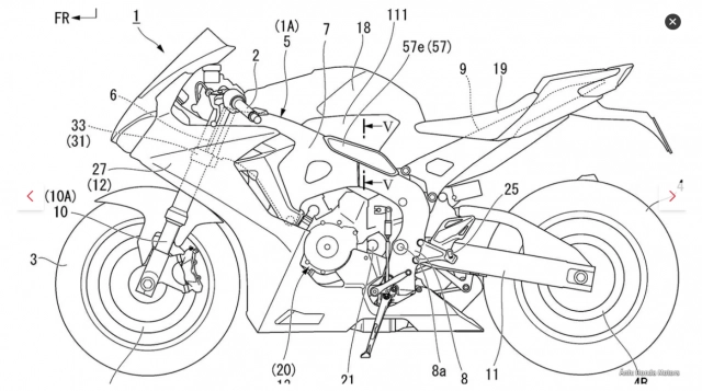 Honda đã nộp bằng sáng chế cho phát minh gối đỡ đầu gối có thể thay đổi trên bình xăng