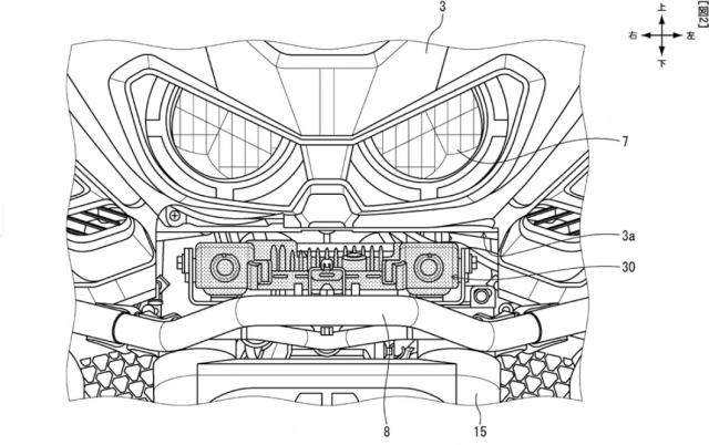 Honda đã nộp bằng sáng chế cho phát minh gối đỡ đầu gối có thể thay đổi trên bình xăng