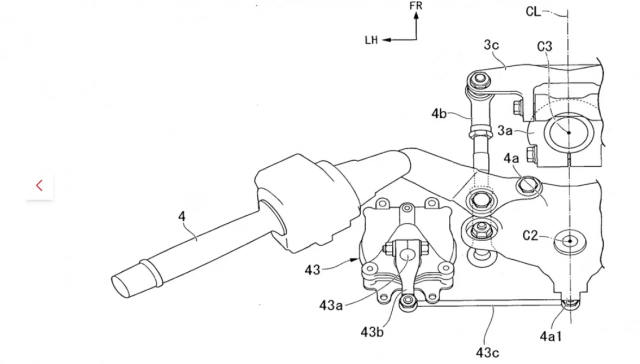 Honda đã nộp bằng sáng chế cho phát minh gối đỡ đầu gối có thể thay đổi trên bình xăng