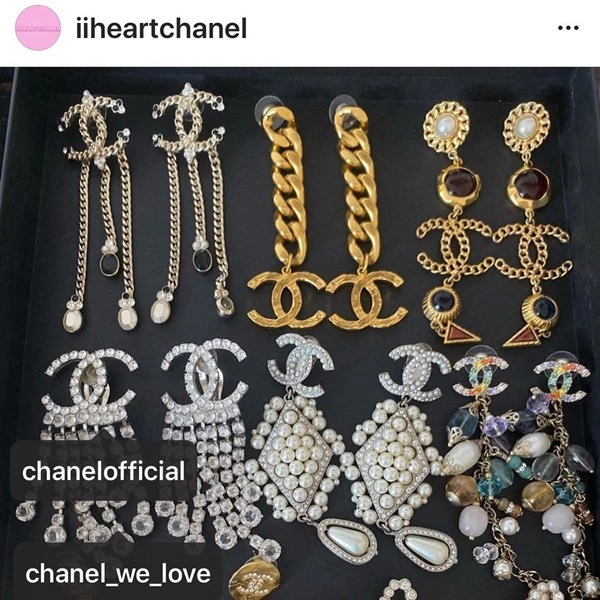 Khoe 9 đôi bông tai quý hiếm mới mua phượng chanel được instagram nước ngoài nhắc tên