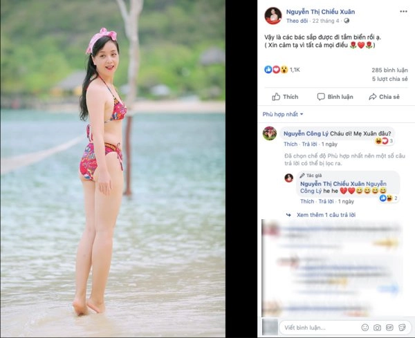 Khoe lại hình diện bikini nsưt chiều xuân được công lý hỏi khéo cháu ơi mẹ xuân đâu