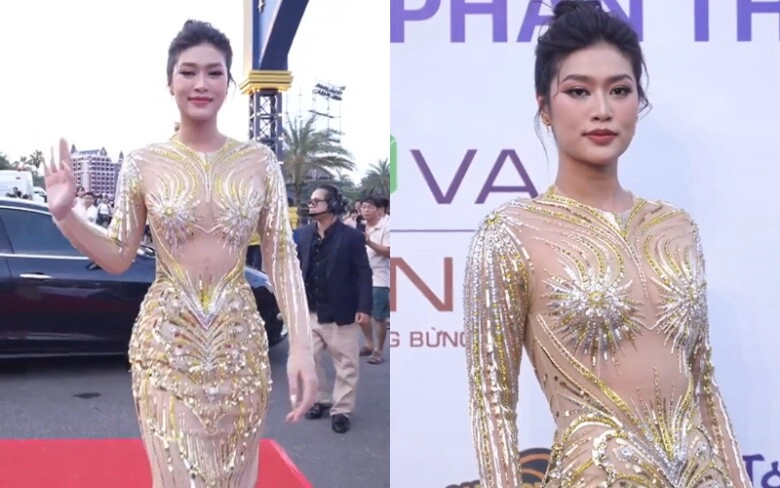 Thảm đỏ miss grand vietnam 2024 hoa hậu lê hoàng phương lộng lẫy siêu mẫu minh tú tóc ngắn khác lạ