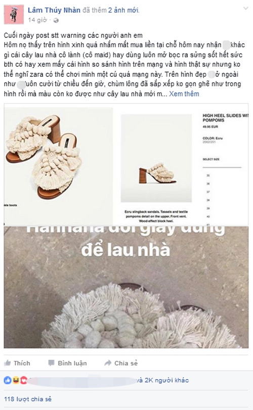 hận ứa nước mắt vì mua dép hàng hiệu qua mạng nhưng nhận về chổi lau nhà