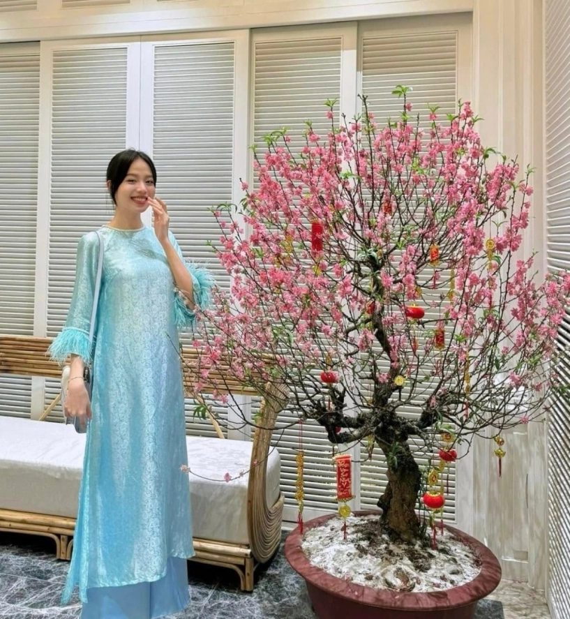 Hoa hậu thanh thủy khoe ảnh đón tết sớm với áo dài cách điệu và nón ba tầm