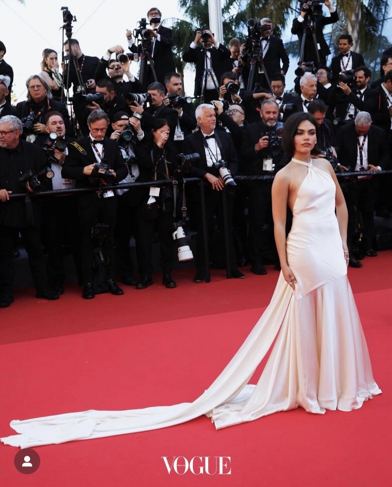 2 chiếc váy dạ hội từ việt nam tỏa sáng rực rỡ trên thảm đỏ cannes