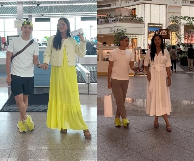 2 kiểu giày được hhen niê sủng hết mực khi mang bầu váy áo lượt là vẫn gắn với đôi dép bác đánh cá