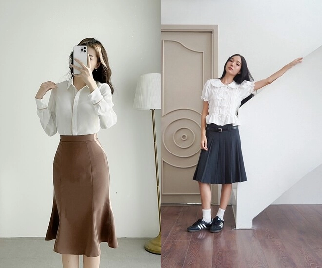 8 kiểu phối đồ với chân váy lửng giúp hội ba mét bẻ đôi trông cao ráo thon gọn như idol hàn