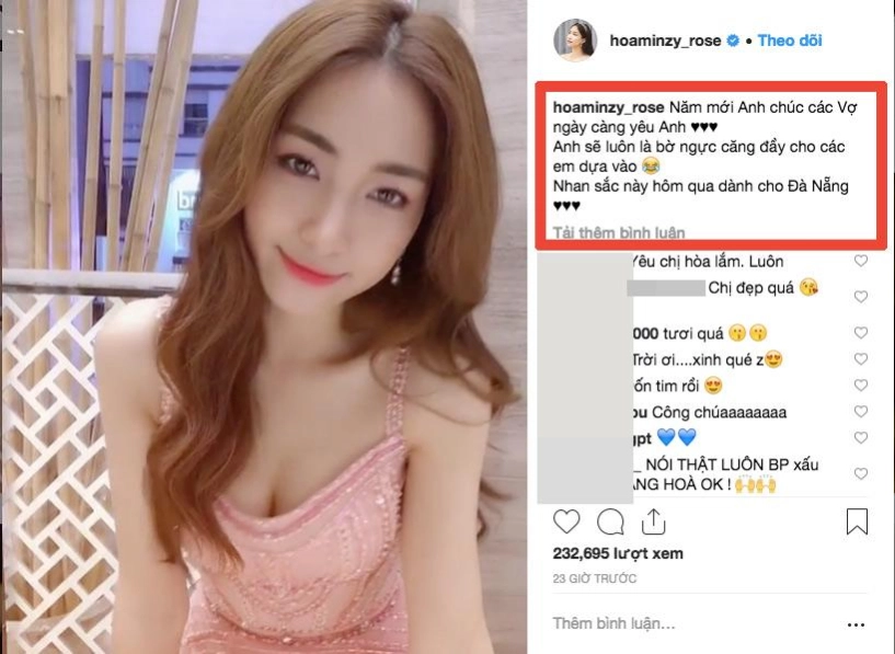 Chúc fans năm 2019 vui vẻ hoà minzy không quên khoe bờ ngực căng đầy cùng lời hứa táo bạo