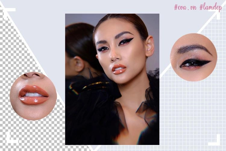 Elly trần trở lại với lông mày đích thực trong khi đó lông mày hà anh bỏ chủ đi chơi