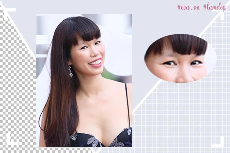 Elly trần trở lại với lông mày đích thực trong khi đó lông mày hà anh bỏ chủ đi chơi