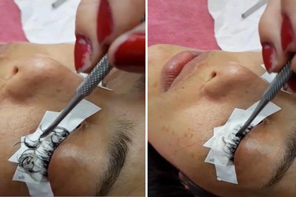 Ham rẻ cô gái này suýt hỏng mắt vì nối mi bằng keo dán sắt