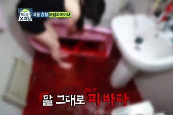 Kinh hãi với hotgirl hàn quốc thích tắm máu tươi ăn thịt sống y hệt ma cà rồng