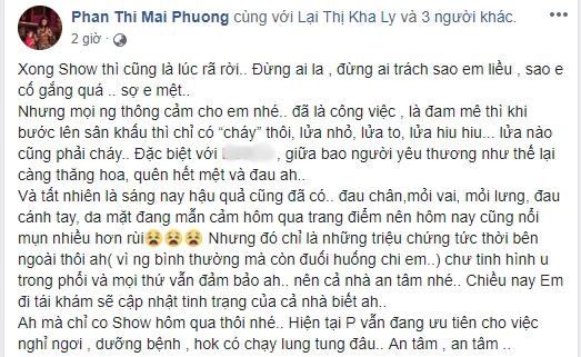 Lần đầu đi làm sau thời gian điều trị ung thư mai phương bị nổi mụn vì trang điểm