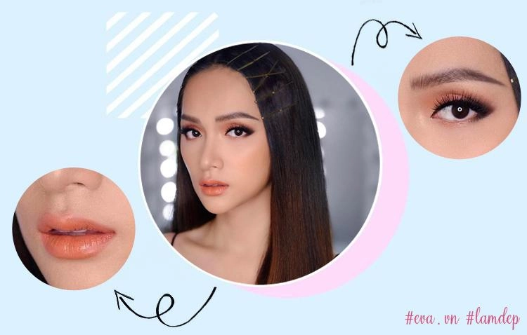Nhìn quỳnh búp bê mai ngô đụng màu son mới thấy đã dùng tone cam thì đừng đánh mắt đậm
