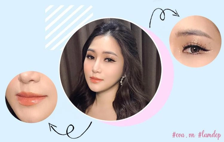Nhìn quỳnh búp bê mai ngô đụng màu son mới thấy đã dùng tone cam thì đừng đánh mắt đậm