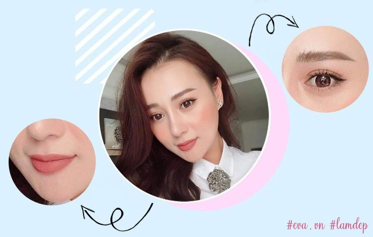 Nhìn quỳnh búp bê mai ngô đụng màu son mới thấy đã dùng tone cam thì đừng đánh mắt đậm