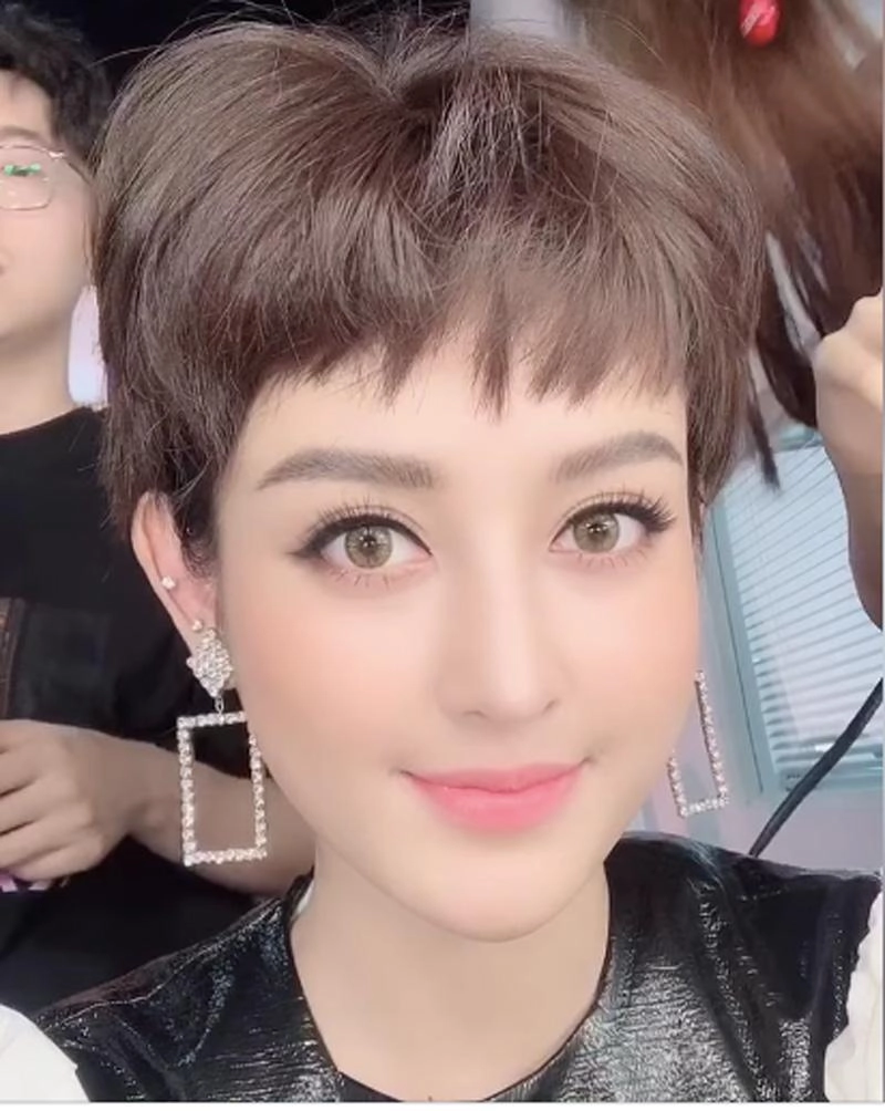 Ơn trời á hậu bánh bèo nhất vbiz huyền my đã xuống tóc như con trai rồi sao