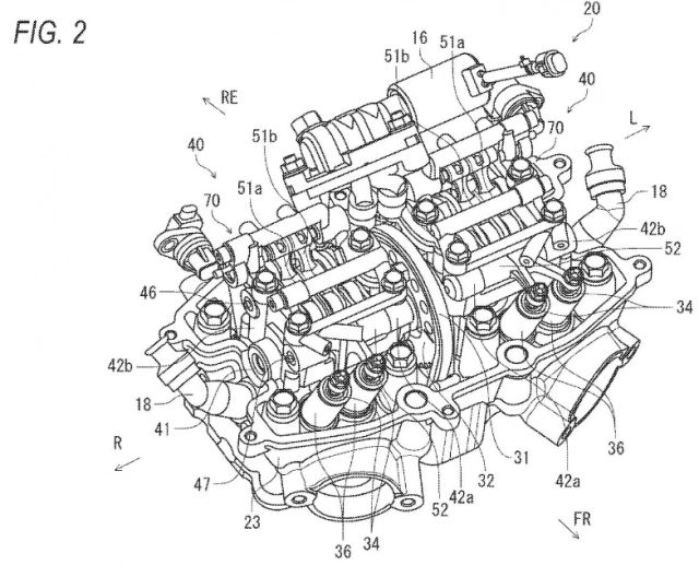 Suzuki tiết lộ động cơ 2 xy-lanh có hệ thống van biến thiên vvt mới