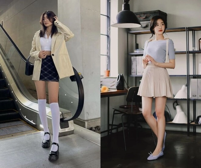 Tại sao không nên mặc váy ngắn với giày búp bê 4 quy tắc kết hợp giày với váy đẹp miễn chê giúp chân dài miên man