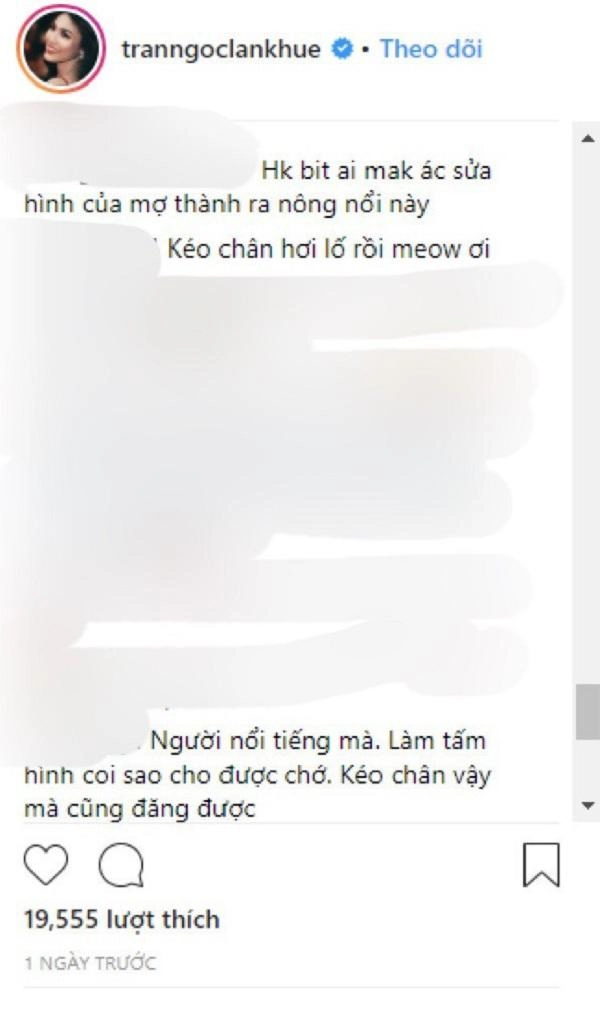 Tấm ảnh hot nhất tuần qua lan khuê bị fan nhắc nhở việc photoshop quá đà
