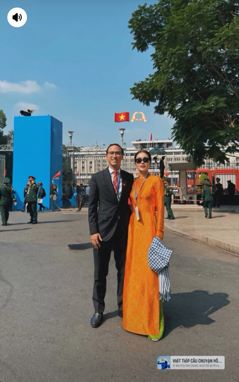 Tăng thanh hà liên tục xuất hiện nền nã với áo dài sánh đôi đẹp tuyệt đối bên ông xã louis nguyễn