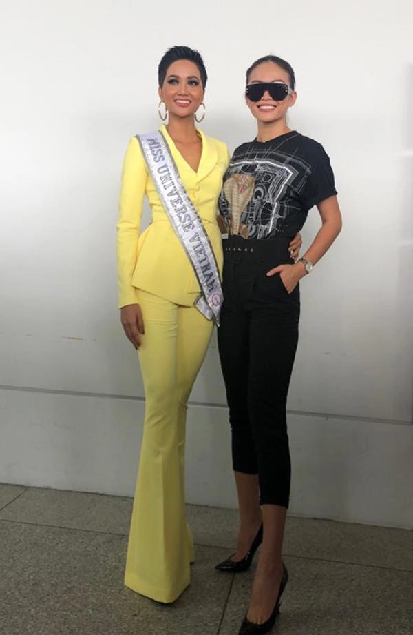 Tiễn h hen niê lên đường thi miss univere mâu thuỷ chỉ đánh son kẻ mày mà vẫn xinh đẹp