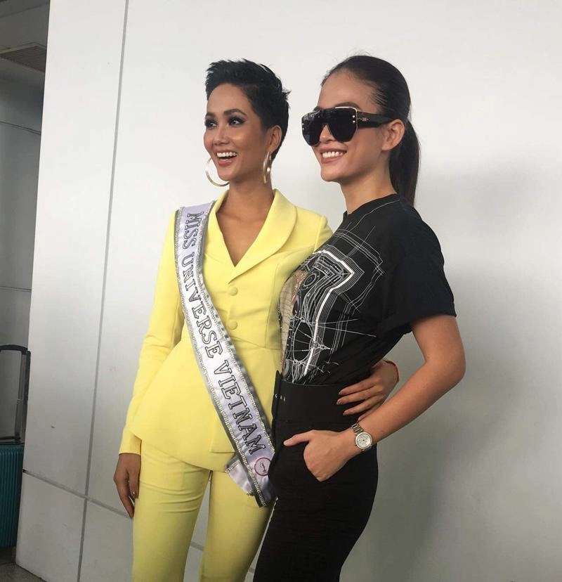 Tiễn h hen niê lên đường thi miss univere mâu thuỷ chỉ đánh son kẻ mày mà vẫn xinh đẹp
