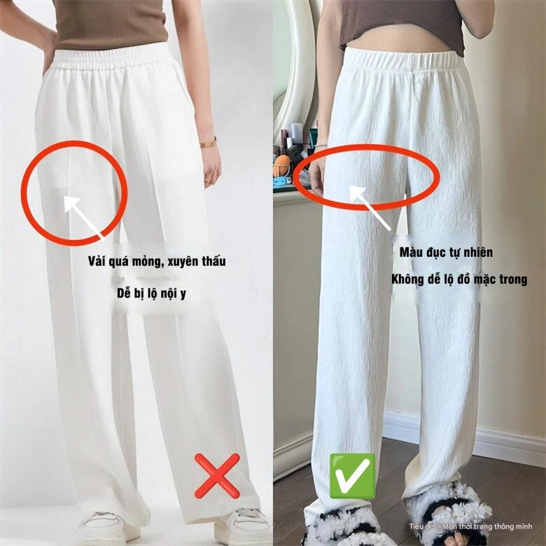 Vì sao phụ nữ 30 nhất định phải có 1 chiếc quần trắng 3 nên 3 không khi diện quần trắng để không bị phản chủ