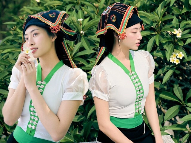 Xuất hiện cô gái đồng bào thái mặc đồ truyền thống độc đáo đẹp phát sáng hoá ra là hoa hậu tiến sĩ đình đám