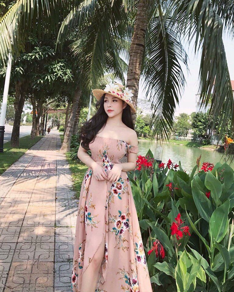 4 điều cần ghi nhớ khi chọn váy maxi đi biển cho nàng nấm lùn