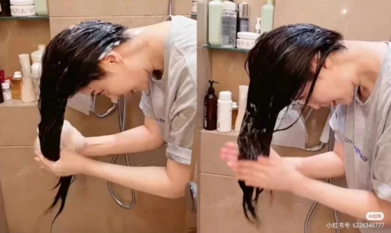 5 bước gội đầu đơn giản của phạm băng băng để có suối tóc đen mượt dày cả nắm tay cầm không hết