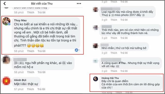 Á hậu mâu thuỷ chỉnh đốn đàn em vì vô cảm trước u23 việt nam