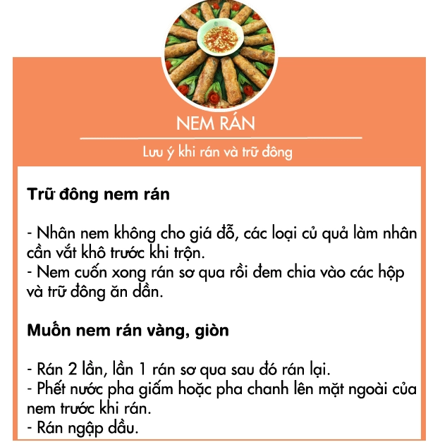 Bà mẹ cần thơ bày cách làm nem rán giòn và trữ đông nem ngày tết