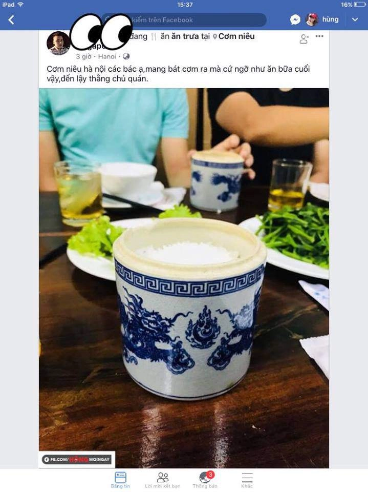 Bát cơm niêu của một nhà hàng khiến dân mạng cười bò thêm cây nhang với quả trứng là đẹp